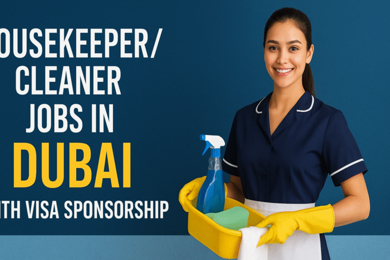Housekeeper/ Cleaner Jobs in Dubai with Visa Sponsorship
