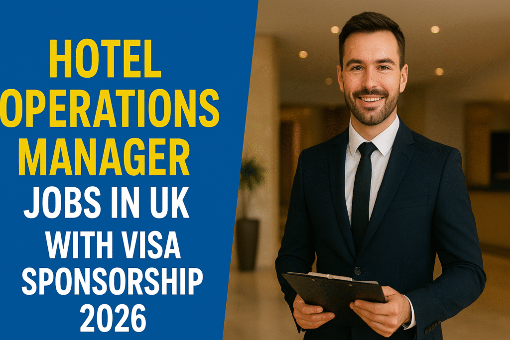 Hotel Operations Manager Jobs in UK with Visa Sponsorship