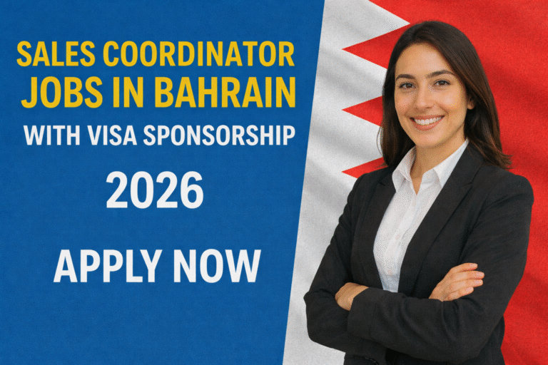 Sales Coordinator Jobs in Bahrain with Visa Sponsorship 2026