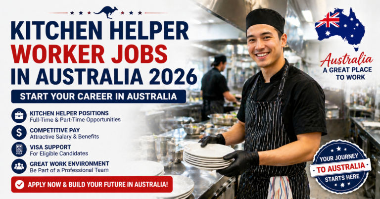 Kitchen Helper Worker Jobs in Australia 2026