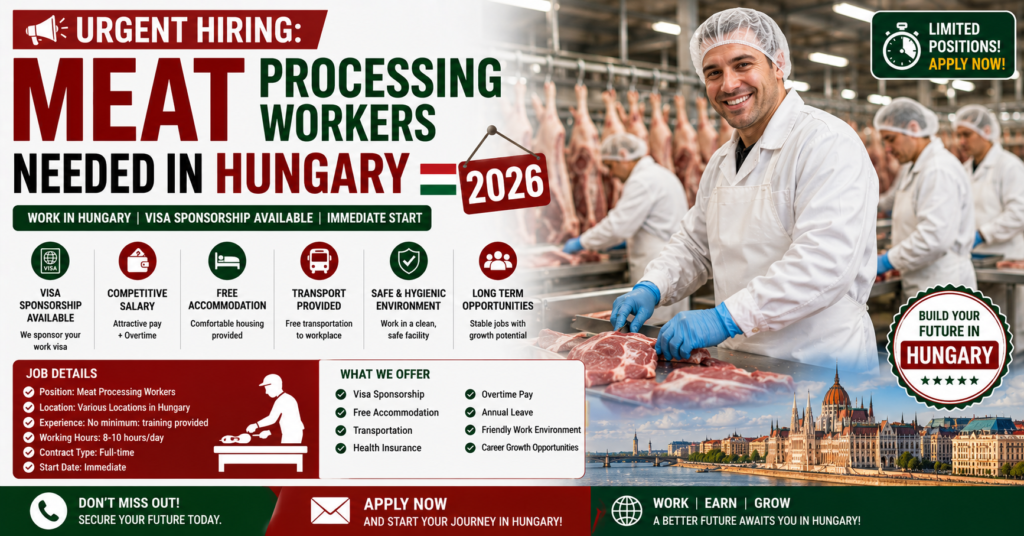 Urgent Hiring: Meat Processing Workers Needed in Hungary