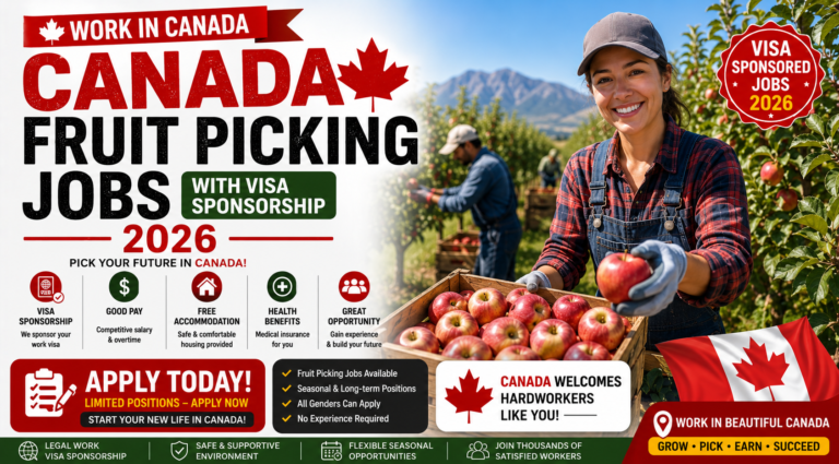 Canada Fruit Picking Jobs with Visa Sponsorship 2026