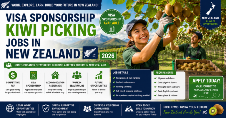 Visa Sponsorship Kiwi Picking Jobs in New Zealand 2026