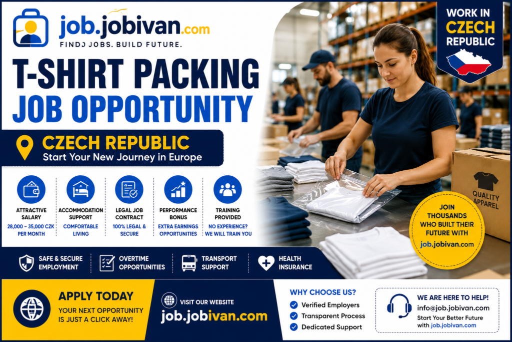 T-Shirt Packing Jobs in Czech Republic Guide