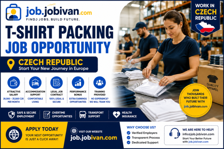 T-Shirt Packing Jobs in Czech Republic Guide