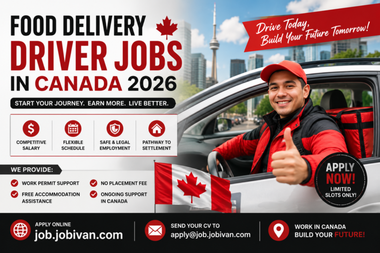 Food delivery Driver Jobs in Canada 2026 – Apply Now