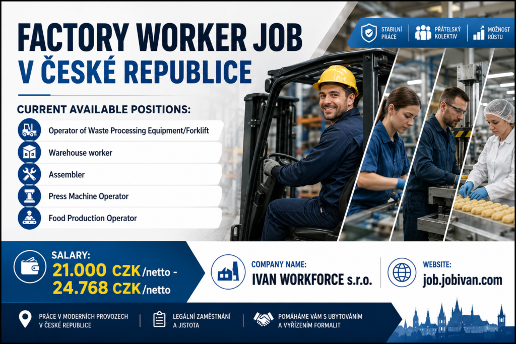 Factory Worker Job in Czech Republic