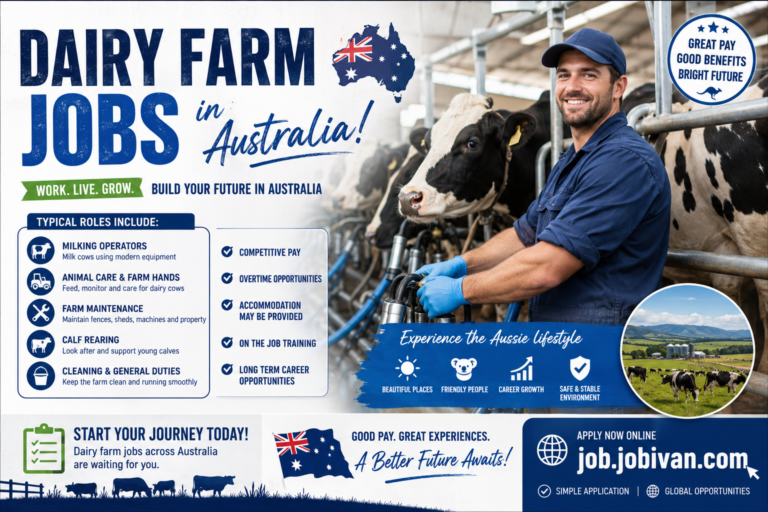 Dairy Farm Jobs in Australia with Visa Sponsorship 2026
