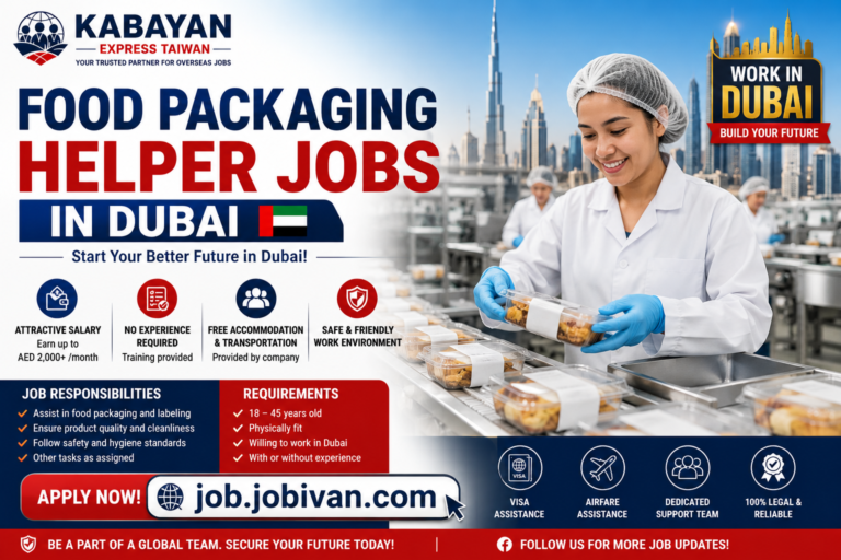 Food Packaging Helper Jobs in Dubai