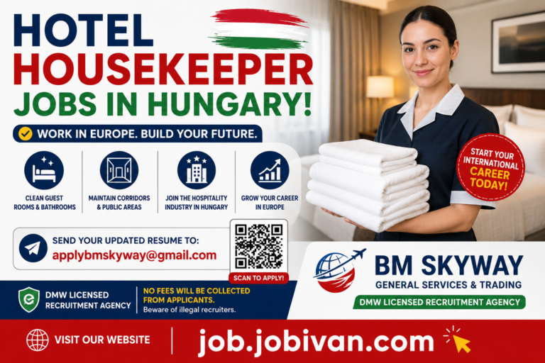 Job Opportunity in Hungary | Hotel Housekeeper