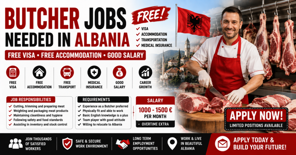 Butcher Jobs Needed in Albania