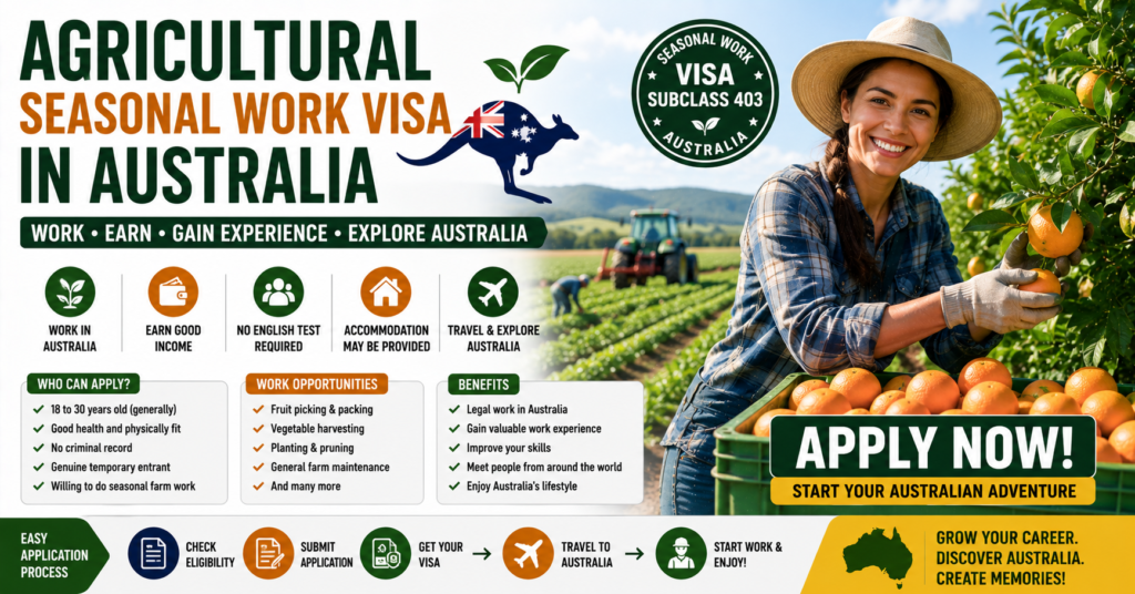 Agricultural Seasonal Work Visa in Australia