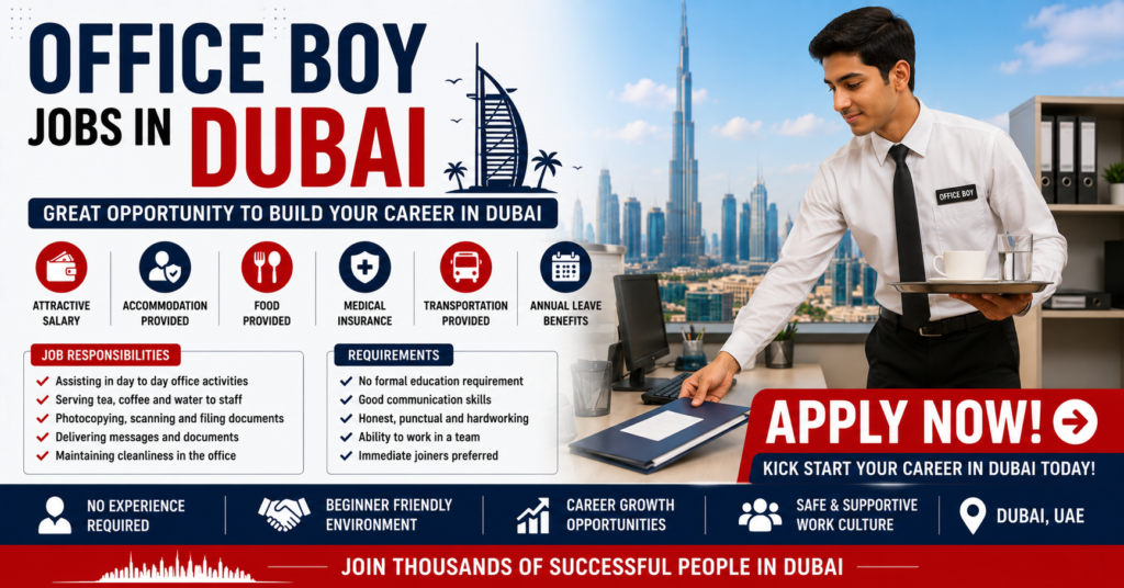 Office Boy Jobs in Dubai