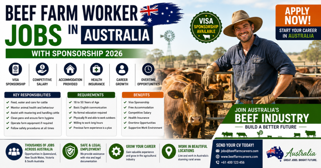 Beef Farm Worker Jobs in Australia with Sponsorship 2026
