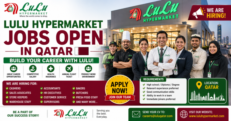 Lulu Hypermarket Jobs Open in Qatar