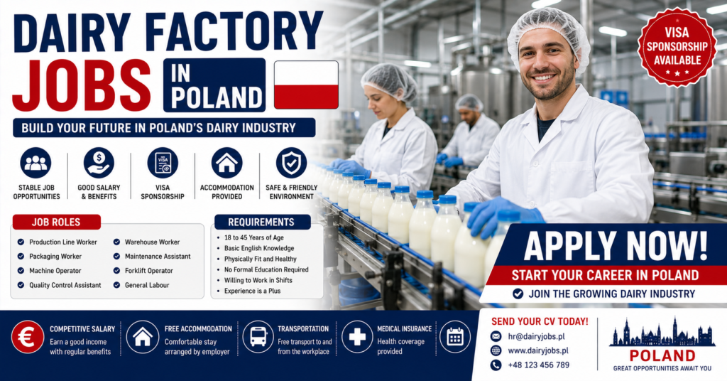 Dairy Factory Jobs in Poland