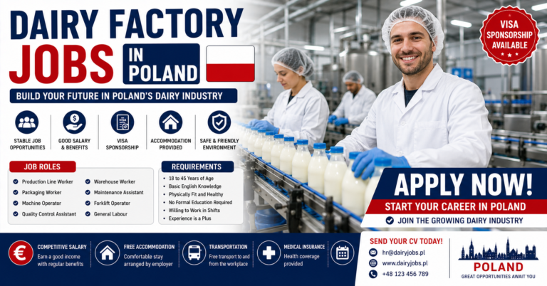Dairy Factory Jobs in Poland