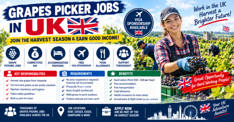 Grapes Picker Jobs in UK